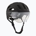 Fahrradhelm UVEX Stride Visor schwarz matt/litemirror silber