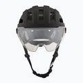 Fahrradhelm UVEX Stride Visor schwarz matt/litemirror silber 2