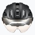 Fahrradhelm UVEX Stride Visor schwarz matt/litemirror silber 2