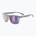 Kinder-Sonnenbrille UVEX Rookie Jr grey matt/mirror blue