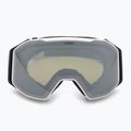 Skibrille UVEX Gravity FM white matt/mirror silver/green/clear 2