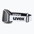 Skibrille UVEX Gravity FM white matt/mirror silver/green/clear 4