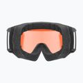Skibrille UVEX Athletic LGL black matt/orange/clear 3