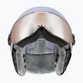 Kinder-Skihelm UVEX Rocket Visor Jr cool lavender abstract matt/mirror silver/laser gold 3