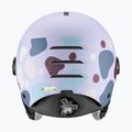 Kinder-Skihelm UVEX Rocket Visor Jr cool lavender abstract matt/mirror silver/laser gold 4