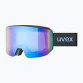 Skibrille Uvex Lace Attract FM black matt/mirror blue 6