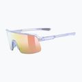 Sonnenbrille Uvex Dyrt clear purple/mirror red