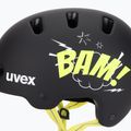 Kinderhelm UVEX Kid 4 Style bam black/lime matt 7