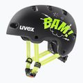Kinderhelm UVEX Kid 4 Style bam black/lime matt