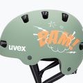Kinderhelm UVEX Kid 4 Style bam moss green/papaya matt 7