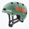 Kinderhelm UVEX Kid 4 Style bam moss green/papaya matt