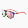 Kinder-Sonnenbrille UVEX Cosmic Jr blue red matt/mirror purple