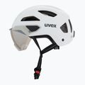 Fahrradhelm UVEX Stride Visor white matt/lite mirror silver 3