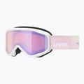 Kinder-Skibrille UVEX Speedy Nova FM S2 white matt/mirror rose