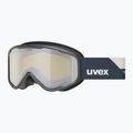 Kinder-Skibrille UVEX Speedy Nova FM S2 black matt/mirror silver