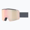 Skibrille UVEX Ignite FM S3 black matt/mirror rose