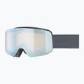 Kinder-Skibrille UVEX Pwdr FM Jr S2 black matt/mirror sapphire