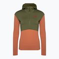 Damen Maloja SchioM grün-orangefarbenes Sweatshirt 34150-1-0560