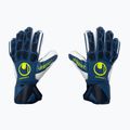 Uhlsport Hyperact Supersoft blau und weiß Torwarthandschuhe 101123701