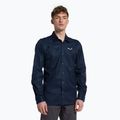 Herren Salewa Fanes Hanf-Trekkinghemd navy blau 00-0000028298