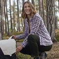 Salewa Damen Fanes Flannel 5PL Shirt zephyr/navy Blazer 5