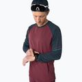 Herren DYNAFIT Alpine Pro burgunderfarbenes Lauf-Langarmshirt