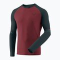 Herren DYNAFIT Alpine Pro burgunderfarbenes Lauf-Langarmshirt 3