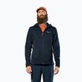 Herren-Trekking-Fleece Salewa Puez Rocca Polarlite Hood navy blazer