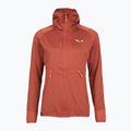 Damen-Trekkingpullover Salewa Agner Hybrid PL/DST FZ Hoody etruscan red melange