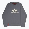 Herren Alpha Industries Basic grau-schwarzes Sweatshirt 5