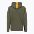 Herren Alpha Industries Red Stripe Hoodie dunkelgrün 2