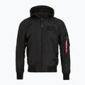 Alpha Industries Herrenjacke MA-1 TT Two Tone Hood schwarz/schwarz 3