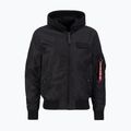 Alpha Industries Herrenjacke MA-1 TT Two Tone Hood schwarz/schwarz 3