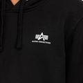 Herren Alpha Industries Basic Small Logo Hoodie schwarz 6