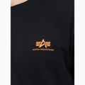 Herren Alpha Industries Basic Small Logo T-shirt schwarz/neon orange 4
