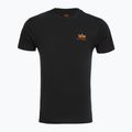 Herren Alpha Industries Basic Small Logo T-shirt schwarz/neon orange 5