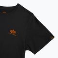 Herren Alpha Industries Basic Small Logo T-shirt schwarz/neon orange 7