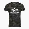 Herren Alpha Industries Basic Camo schwarz camo polo shirt