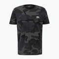 Herren Alpha Industries Basic Klein Logo Camo Schwarz T-Shirt 4