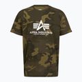 Herren Alpha Industries Basic Camo oliv getarntes Poloshirt 3