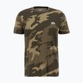 Herren Alpha Industries Basic Kleines Logo Camo oliv t-shirt 4