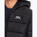 Herren Alpha Industries Kapuzenpuffer Faux Down Jacke schwarz 5
