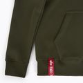 Herren Alpha Industries Basic Zip SL Sweatshirt dunkel oliv 3