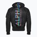 Alpha Industries Herrenjacke MA-1 ZH Back Print schwarz / Regenbogen reflektierend 2