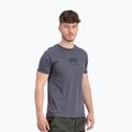 Alpha Industries Herren Basic Mid Logo grau-schwarz/schwarzes T-shirt