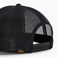Herren Alpha Industries Label Trucker Baseballmütze schwarz 4