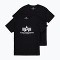 Alpha Industries Herren Basic T Shirts (2 Stück) schwarz 7