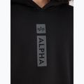 Herren Alpha Industries Puff Print Hoodie schwarz 5