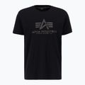 Alpha Industries Herren Basic T Carbon schwarzes T-shirt