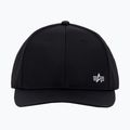 Alpha Industries Metal Label Rep schwarz/metallsilberne Baseballkappe